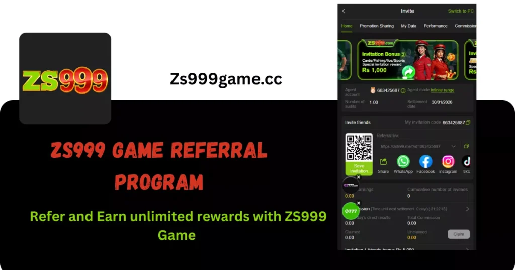ZS999 Referral Program - Refer and Earn with ZS999 Game