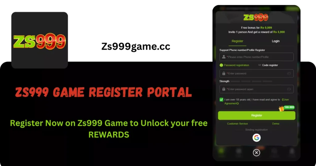 ZS999 Register - Zs999 Account creation