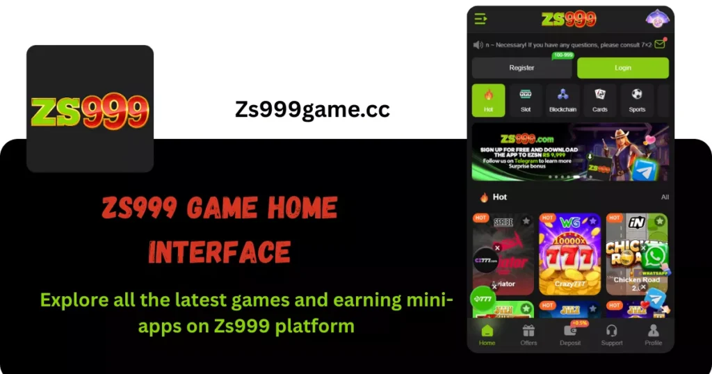 Zs999 Game home interface